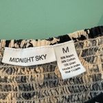 Midnight sky Womens Floral Top Sz medium -Linen Blend Photo 3