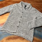 Sigrid Olsen VTG  Sport Chunky knit Cream Brown button front Cardigan XS Photo 0