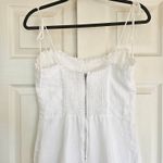 Reformation  The Andie Mini Dress White Linen Blend Ruffle Bustier Smocked Back 8 Photo 9