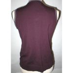 NWT Womens Worth New York Designer Sweater M Merlot Dark Red Wine Stitched V Top Size M Photo 6