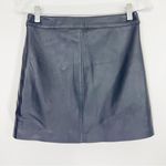 All Saints Lena Black Faux Leather Zipper Front A-Line
Mini Skirt Size 0 Photo 4