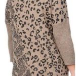 Democracy  Leopard Print Sweater Women’s Size Small Asymmetrical Hem Dolman Photo 1