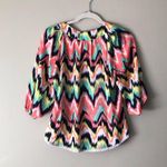 Takara | Multicolor Lace Boho Tunic Blouse Sz S Photo 6