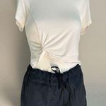 NEW $190 Barney’s Skin Blue Drawstring Cotton Linen Baggy Shorts 1 XS S Photo 0