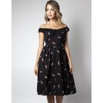 Voodoo Vixen Lipstick Dress Pinup 50s Retro Rockabilly Vintage Style Black XL Photo 2