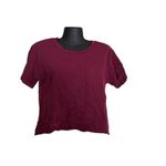 PINK - Victoria's Secret PINK burgundy tee top shirt short sleeve women’s small Photo 1
