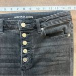 Michael Kors Selma Flare Black Jeans Womens Size 8 Buttonfly High Rise Festival Photo 5