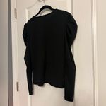 EXPRESS  Crew Neck Puff Long Sleeve Tee SMALL Black Blouse Top Photo 9