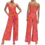 Ted Baker  Harbble Orange Floral Wide leg‎ Jumpsuit Size 12 Photo 1