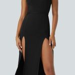 Ribbed Hooded High Neck Sleeveless Cut Out
Tie Back 2 Photo 0