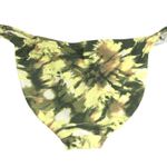 Aerie  Bikini Bottom Ruffle Tie Dye Olive Green Yellow S Photo 1