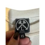 Civil Regime White Long Sleeve Crew Neck As If Pullover Sweatshirt Women Sz XS Photo 2