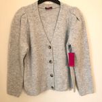 Vince Camuto  Puff Sleeve Cardigan Sweater Gray S Photo 0