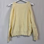 Chateauamour Women’s Apricot Ribbed Bead Cluster Cutout Shoulder Sweater Cream Photo 6