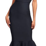 Lulus NWOT  How Much I Care Midnight Blue Off The Shoulder Midi Dress Size Small Photo 0