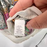 Daniel Rainn  Women Sleeveless Paisley Floral Colorful Chiffon Blouse Medium Whit Photo 8