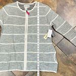 NWT A La Carte Reversible Zip Up Striped Jacket Medium Gray Photo 9