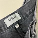 AGOLDE Riley High-Rise Straight Cropped Jeans Charcoal Black Womens Size 23 Photo 7
