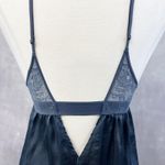 H&M Babydoll Slip Dress Womens Medium Blue Lace Fairycore Whimsigoth Dainty Photo 5