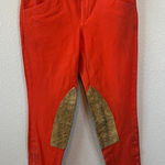 Ralph Lauren Suede Patched Chinos Orange Size 6 - Fair Condition Photo 0