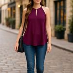 Maison Jules SZ M purple flowy tank top Photo 1