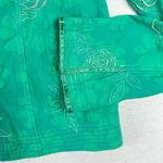 Mirasol Women Jacket Blue Boho Embroidered Floral Mandarin Collar Sz S Carriage Photo 3