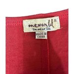 One World  Red Paisley Print V-Neck Long Sleeve‎ Tunic Top Size XL NWT Photo 3