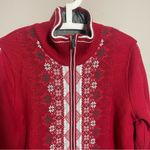 Eddie Bauer  Snowflake Faire Isle Full Zip Sweater Cardigan Photo 6