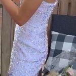 Velvi White Sequin Prom Dress Photo 2