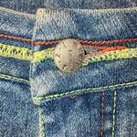 AZI Colorful Stitching detail Midrise Straight Leg Jeans size 31 #719 Blue Photo 3