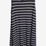 Time And Tru  black and white striped dress sleeveless size large Photo 0
