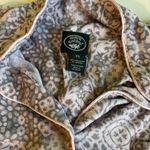 Laura Ashley  Grey White FLORAL Super Soft CRINKLE STRETCH KNIT PAJAMA Set 2PC Photo 1