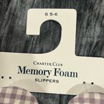 Charter Club  Lavender Checkered Slippers Size Small 5-6 Photo 1