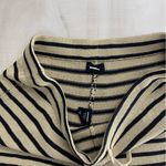 MONROW knit striped high rise soft stretchy shorts lounge travel revolve XL Tan Photo 2