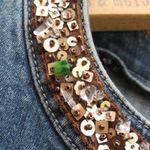 Tahari Blue Denim Beaded Jean Jacket Photo 3