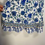 Nicole Miller  Off Shoulder Dress Mini Floral Paisley Cottage Coastal Cowgirl M Photo 6