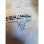 Good American White Button Down Shirt Asymmetrical Hem Size 5 Photo 2
