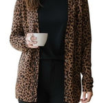 The Limited THE 90's Brown Black Leopard Print Button Front Cardigan Sweater XS Photo 0