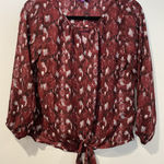 Stitch Fix NEW  Tie Front Blouse Womens XS Workwear Travel Lightweight Career Photo 0