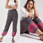 Anthropologie  Greta Smocked Balloon-Leg Pants Sz 4 Photo 1