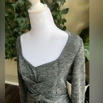 DRESSFO Grey Long Sleeve Crossed shirt | medium Gray Photo 2