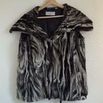 Tahari  faux fur button up vest mob wife aesthetic Photo 1