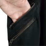 Athleta Black Sleek Ponte Knit Moto A-Line Above Knee Skirt - Zipper Pockets Photo 2