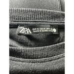 ZARA  Black Ribbed Cropped‎ Ruffled Top Size S  F-101 Photo 1