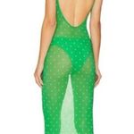 We Wore What Scoop Slip Dress Green And White Polka Dots Size LARGE New NWT Photo 1