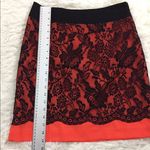 The Limited  Orange Black Lace Skirt 2 Photo 1
