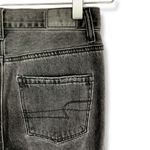 American Eagle  | Size 00 XXS | Mom Jeans High Rise Distressed Ripped Faded Black Photo 7