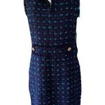 sts blue Sail to Sable NWT Navy Blue Tweed Dress Size 10 Gold Button Detail Photo 0