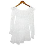 For Love & Lemons Claudia Tulle Dress Sheer Daisy Women’s Size Small Off Shoulde White Photo 7