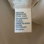 American Eagle  Jacquard Strapless Mini Dress Ivory Soft Gold Metallic Womens 14 Photo 7